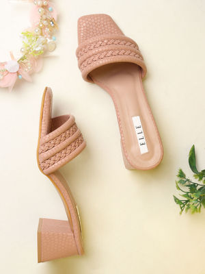Buy ELLE Peach Women Slip On Sandals Online