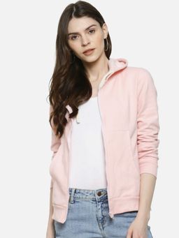 Campus Sutra - Pink Solid Sweatshirt