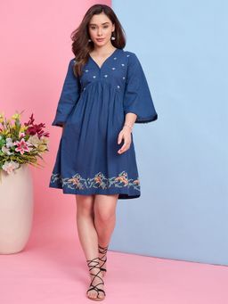 ZUMMER - Women Blue Zummer Empire Dress