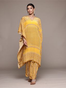 Ritu Kumar - Yellow Keya Kurta with Pant (Set of 2)