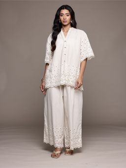Ritu Kumar - Off White Essential-Pari Co-Ord (Set of 2)