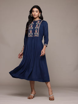 Ritu Kumar - Blue Essential-Vasudha Long Dress