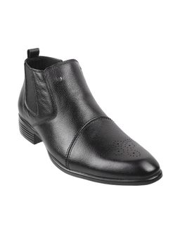 Mochi - Mens Black Boots Mochi Mens Black Leather Solid-plain Chelsea Boots