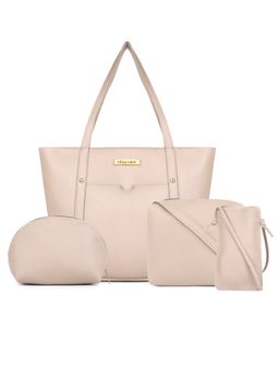 Legal Bribe - Pink Solid Front Pocket Tote Bag (Set of 4)