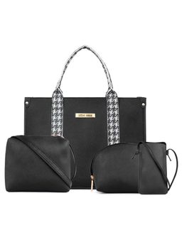 Legal Bribe - Black Front Strap Solid Handbag (Set of 5)