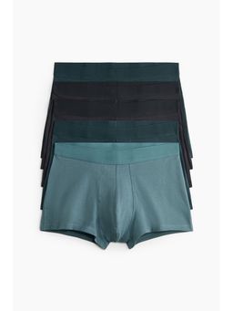 H&M - Men Turquoise 5-Pack Short Trunks With Lycra