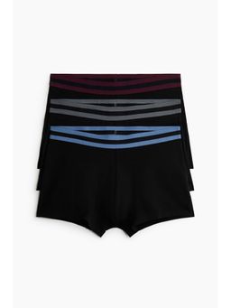 H&M - Men Black 3-Pack Short Trunks With Lycra
