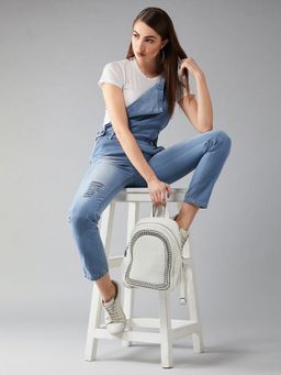 DOLCE CRUDO - Women Blue Denim Strappy Dungarees