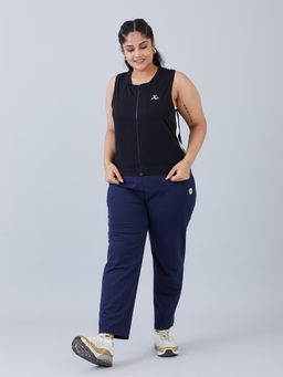 Muvazo - Relaxed Zipper Tank Black