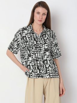 VERO MODA - Women Printed White Shirt