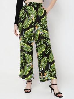 VERO MODA - Women Printed Black Pant