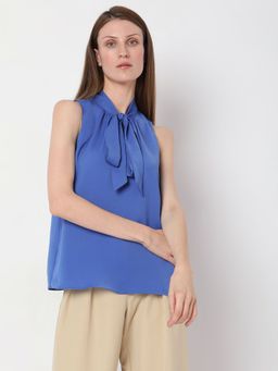 VERO MODA - Women Solid Blue Top