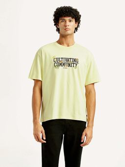 Levi's - Men's Green Printed Loose Fit T-shirt