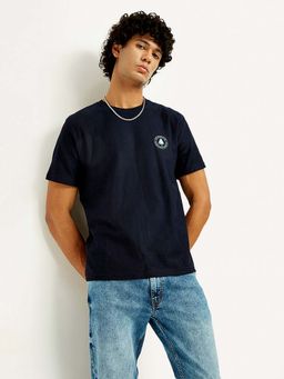Levi's - Men's Navy Blue Graphic Print Round Neck T-shirt