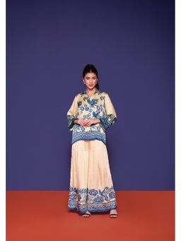 RCKC Aurum - Azur Blue Floral Printed Co-Ord Set