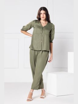 JULO - Olive Elegance Co-Ord Set