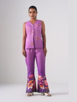 PERINI - Purple Lotus Bloom Vest Coord