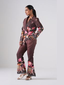 PERINI - Brown Vintage Lotus Co-Ord Set