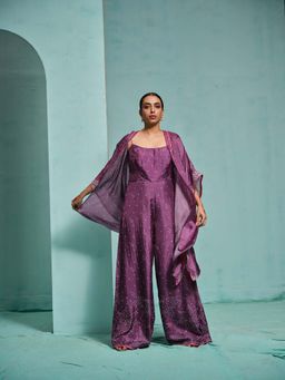 The Clothing Therapy - Purple Jumpsuit with Jacket (Set of 2)