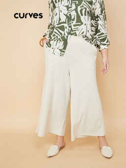 max - Women Beige Solid Palazzo