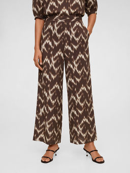 max - Women Brown Printed Loose Fit Pant