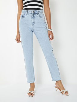 max - Women Blue Mid Rise Mom Fit Jeans