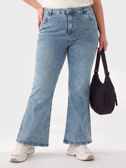 max - Women Blue Washed Bootcut Jeans