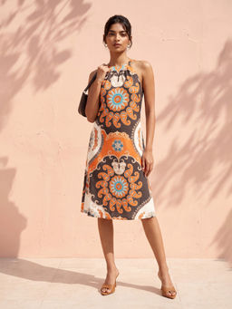 max - Women Multi-Color Paisley Knee Length Dress