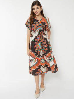 max - Women Multi-Color Paisley Print A-line Dress
