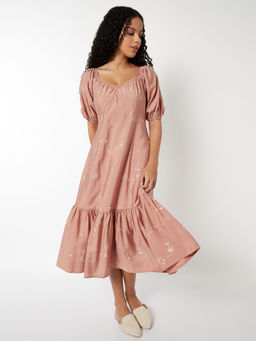 max - Women Pink Printed A-line Dress