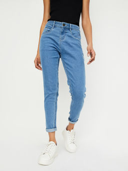 max - Women Blue Washed Skinny Fit Jeans