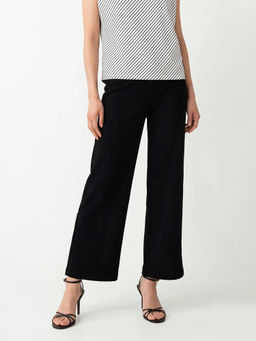 max - Women Black Solid Trouser
