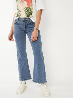 max - Women Blue Washed Flared Jeans