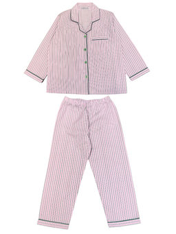 Shopbloom - Kids Pink Stripes Long Sleeve Shirt with Pyjama (Set of 2)