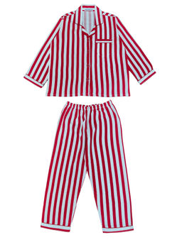 Shopbloom - Red & White Stripes Long Sleeve Shirt with Pyjama (Set of 2)