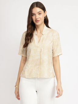 FableStreet - Women Beige Floral Top