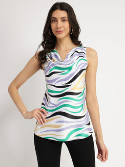 FableStreet - Women Multi-Color Abstract Top