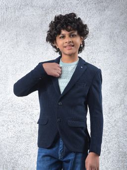 CRIMSOUNE CLUB - Boys Navy Blue Notched Lapel Blazer