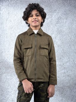 CRIMSOUNE CLUB - Boys Olive Shacket