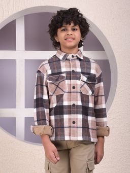 CRIMSOUNE CLUB - Boys Multi-Color Checked Shacket