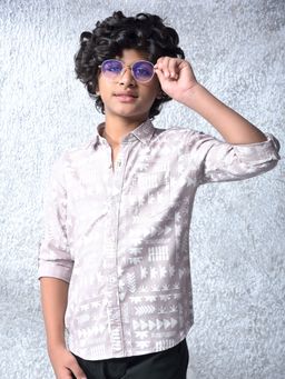 CRIMSOUNE CLUB - Boys Pink Printed 100% Cotton Shirt