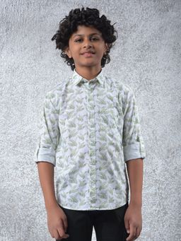 CRIMSOUNE CLUB - Boys White Floral Print Shirt
