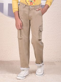 CRIMSOUNE CLUB - Boys Beige Baggy Cargo Jeans