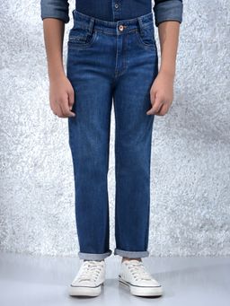 CRIMSOUNE CLUB - Boys Navy Blue Straight Jeans