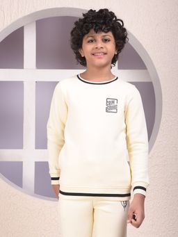 CRIMSOUNE CLUB - Boys Cream Sweatshirt
