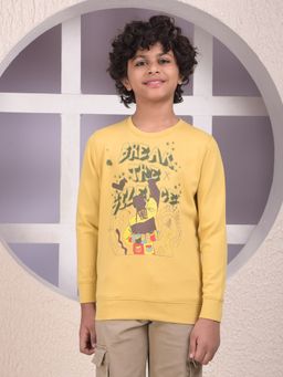 CRIMSOUNE CLUB - Boys Yellow Graphic Print Sweatshirt