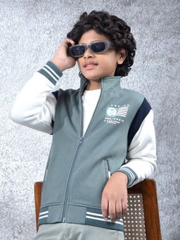 CRIMSOUNE CLUB - Boys Green Colorblock Jacket