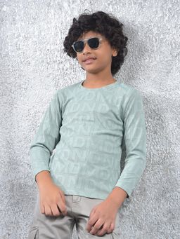 CRIMSOUNE CLUB - Boys Green Jacquard T-Shirt