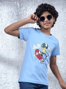 CRIMSOUNE CLUB - Boys Blue Graphic Print T-Shirt