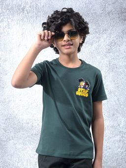 CRIMSOUNE CLUB - Boys Green Graphic Print T-Shirt